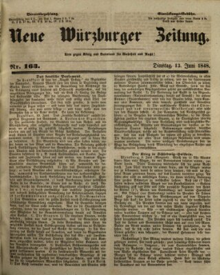 Neue Würzburger Zeitung Dienstag 13. Juni 1848