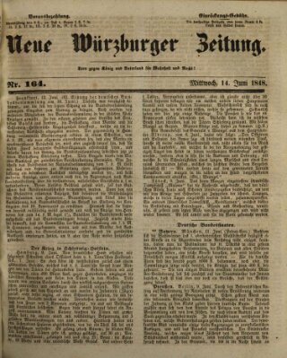 Neue Würzburger Zeitung Mittwoch 14. Juni 1848