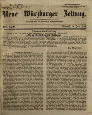 Neue Würzburger Zeitung Mittwoch 28. Juni 1848