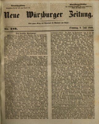 Neue Würzburger Zeitung Sonntag 9. Juli 1848