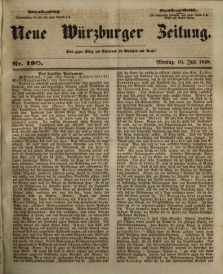 Neue Würzburger Zeitung Montag 10. Juli 1848