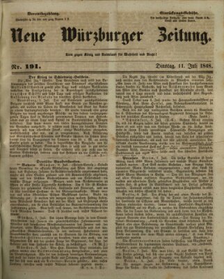 Neue Würzburger Zeitung Dienstag 11. Juli 1848