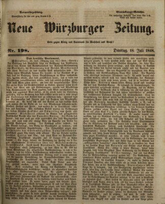 Neue Würzburger Zeitung Dienstag 18. Juli 1848