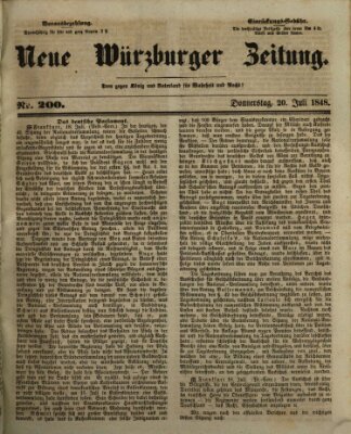 Neue Würzburger Zeitung Donnerstag 20. Juli 1848