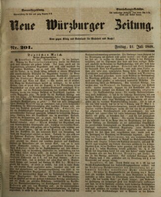 Neue Würzburger Zeitung Freitag 21. Juli 1848