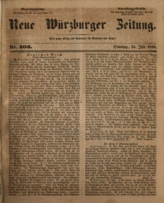 Neue Würzburger Zeitung Sonntag 23. Juli 1848