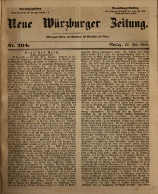 Neue Würzburger Zeitung Montag 24. Juli 1848