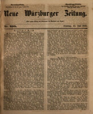 Neue Würzburger Zeitung Dienstag 25. Juli 1848