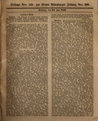 Neue Würzburger Zeitung Sonntag 30. Juli 1848