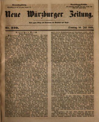 Neue Würzburger Zeitung Sonntag 30. Juli 1848