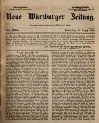 Neue Würzburger Zeitung Donnerstag 10. August 1848