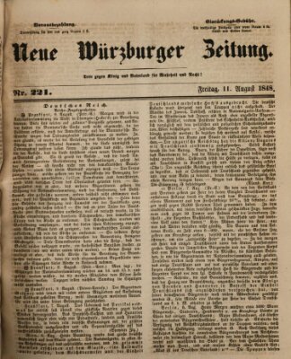 Neue Würzburger Zeitung Freitag 11. August 1848