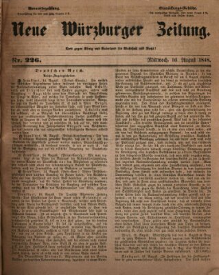 Neue Würzburger Zeitung Mittwoch 16. August 1848