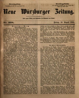 Neue Würzburger Zeitung Freitag 18. August 1848