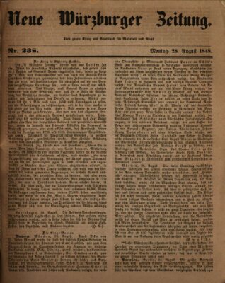 Neue Würzburger Zeitung Montag 28. August 1848