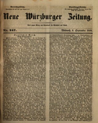 Neue Würzburger Zeitung Mittwoch 6. September 1848