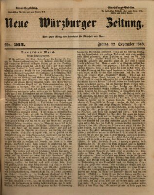 Neue Würzburger Zeitung Freitag 22. September 1848