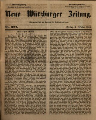 Neue Würzburger Zeitung Freitag 6. Oktober 1848