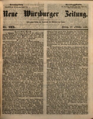 Neue Würzburger Zeitung Freitag 27. Oktober 1848