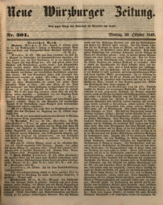 Neue Würzburger Zeitung Montag 30. Oktober 1848