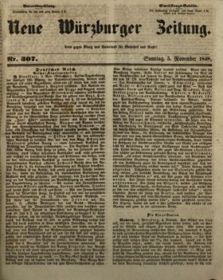 Neue Würzburger Zeitung Sonntag 5. November 1848