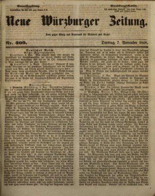 Neue Würzburger Zeitung Dienstag 7. November 1848