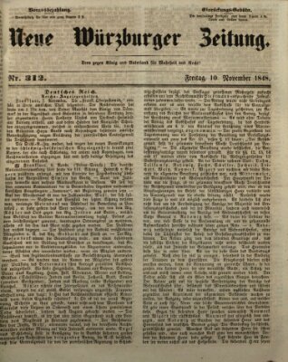 Neue Würzburger Zeitung Freitag 10. November 1848