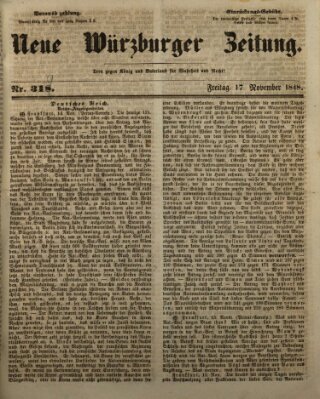 Neue Würzburger Zeitung Freitag 17. November 1848