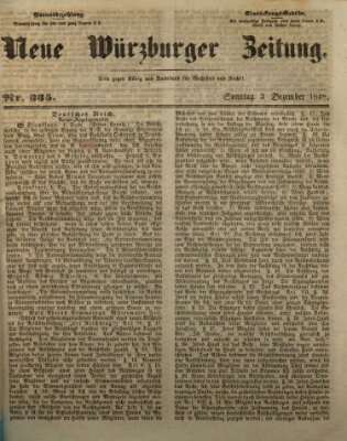 Neue Würzburger Zeitung Sonntag 3. Dezember 1848