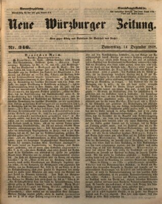 Neue Würzburger Zeitung Donnerstag 14. Dezember 1848