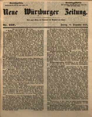 Neue Würzburger Zeitung Freitag 15. Dezember 1848