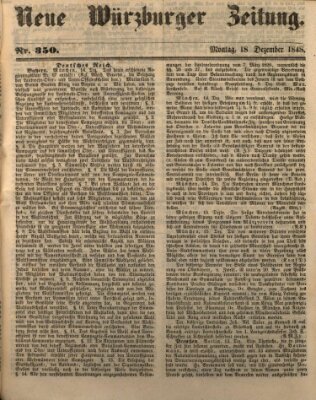 Neue Würzburger Zeitung Montag 18. Dezember 1848