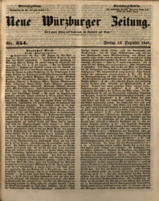 Neue Würzburger Zeitung Freitag 22. Dezember 1848