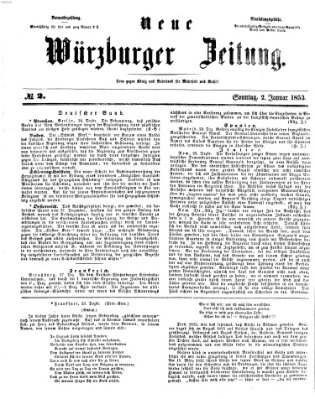 Neue Würzburger Zeitung Sonntag 2. Januar 1853