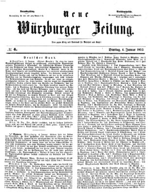 Neue Würzburger Zeitung Dienstag 4. Januar 1853