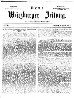 Neue Würzburger Zeitung Samstag 8. Januar 1853