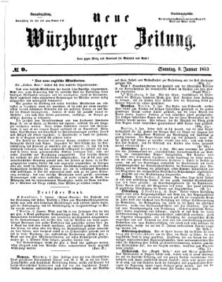 Neue Würzburger Zeitung Sonntag 9. Januar 1853