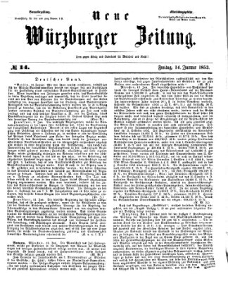 Neue Würzburger Zeitung Freitag 14. Januar 1853