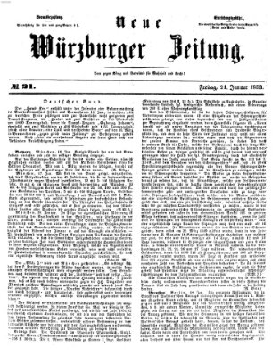 Neue Würzburger Zeitung Freitag 21. Januar 1853