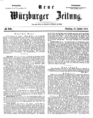 Neue Würzburger Zeitung Sonntag 23. Januar 1853