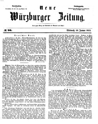 Neue Würzburger Zeitung Mittwoch 26. Januar 1853