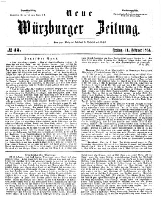 Neue Würzburger Zeitung Freitag 11. Februar 1853