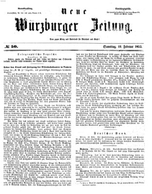 Neue Würzburger Zeitung Samstag 19. Februar 1853