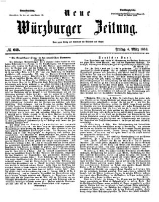 Neue Würzburger Zeitung Freitag 4. März 1853