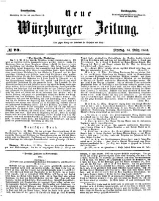 Neue Würzburger Zeitung Montag 14. März 1853