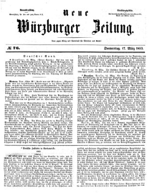 Neue Würzburger Zeitung Donnerstag 17. März 1853