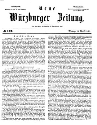 Neue Würzburger Zeitung Montag 18. April 1853