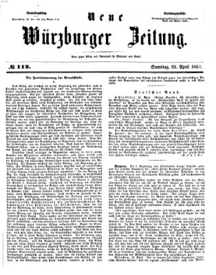 Neue Würzburger Zeitung Samstag 23. April 1853