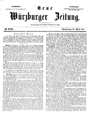 Neue Würzburger Zeitung Donnerstag 28. April 1853