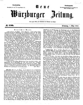 Neue Würzburger Zeitung Sonntag 1. Mai 1853